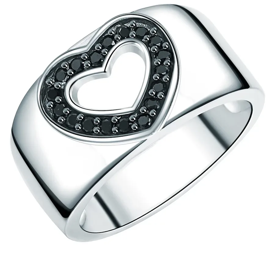 Rafaela Donata Ring Herz Sterling Silber Zirkonia in Silber Ringe 1 ct Damen