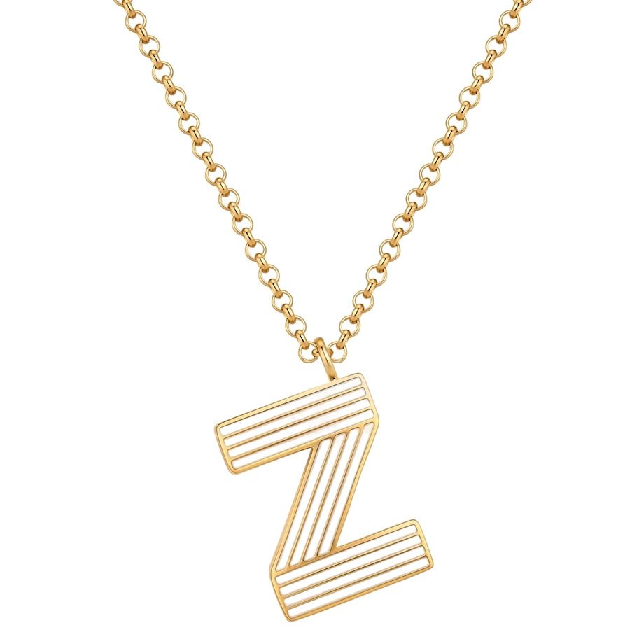 Glanzstücke München Halskette Buchstabe Z aus Edelstahl in Gelbgold Ketten 1 ct Damen