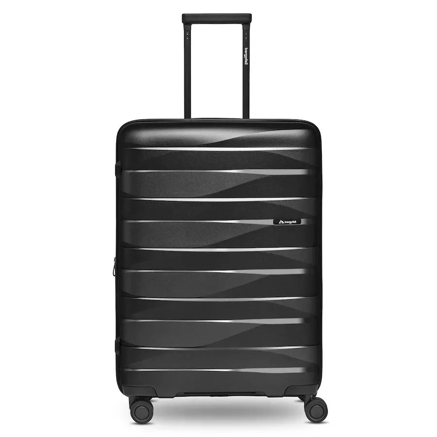 bergpfeil Travel 4-Rollen Trolley M 66 cm mit Dehnfalte Reisetaschen 1 ct Schwarz Herren