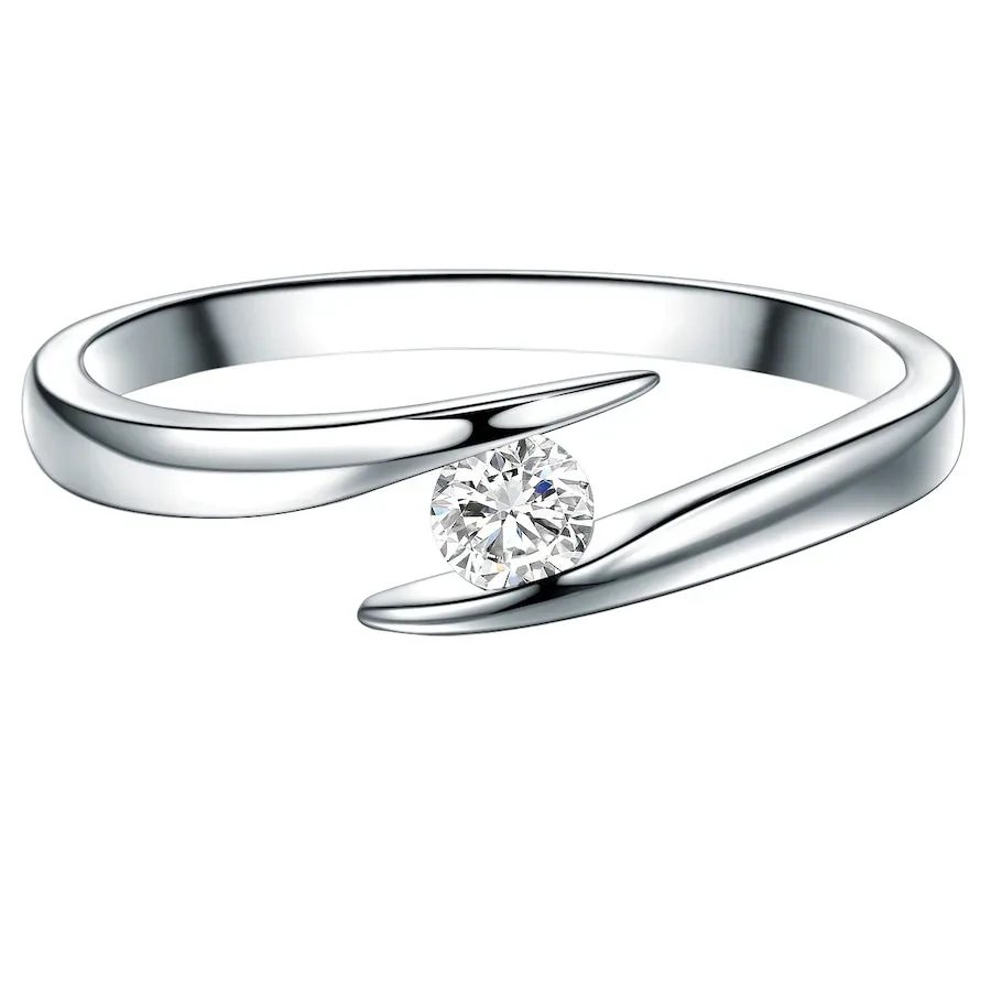 Trilani Ring aus Sterling Silber in silber mit Topas Ringe 1 ct Damen