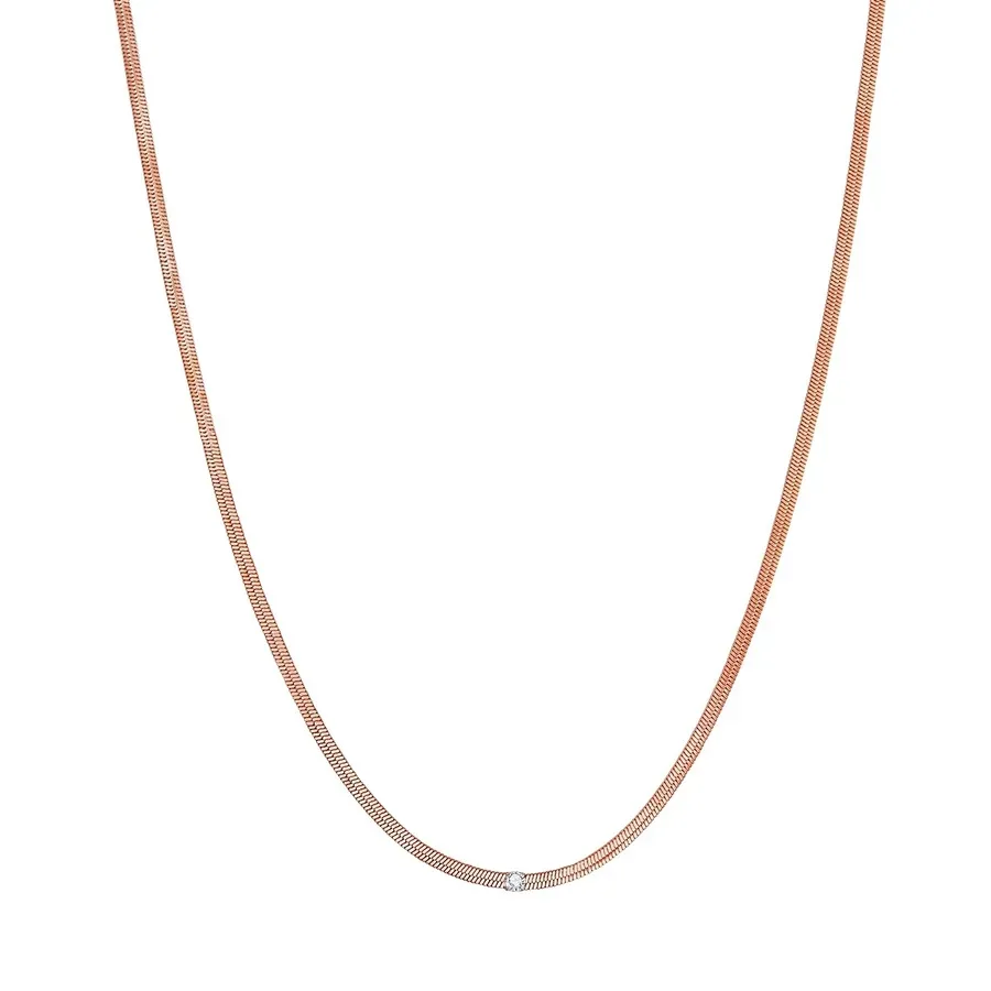 Glanzstücke München Halskette Sterling Silber Zirkonia in Roségold Ketten 1 ct Damen