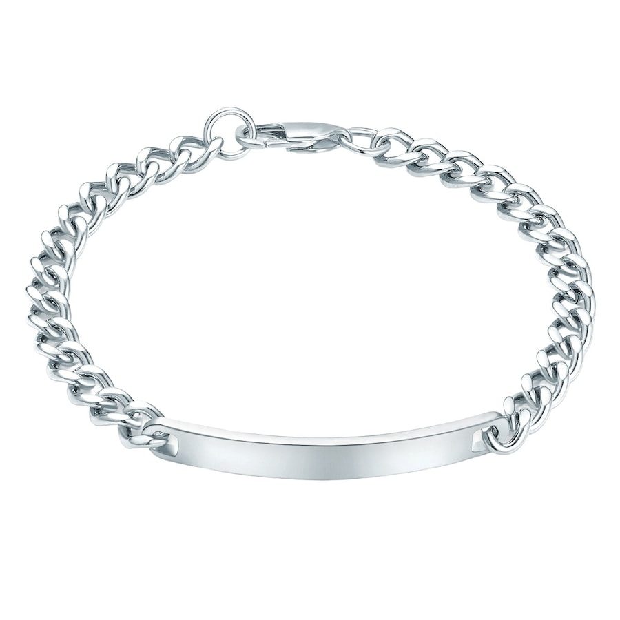 True Rebels Armband Edelstahl in Silber Armbänder & Armreife 1 ct Herren