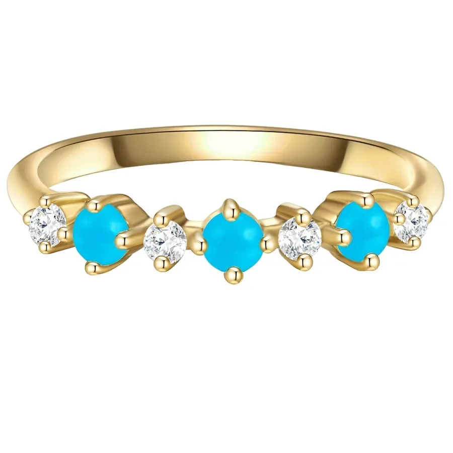 Glanzstücke München Ring Sterling Silber Zirkonia in Gelbgold Ringe 1 ct Damen