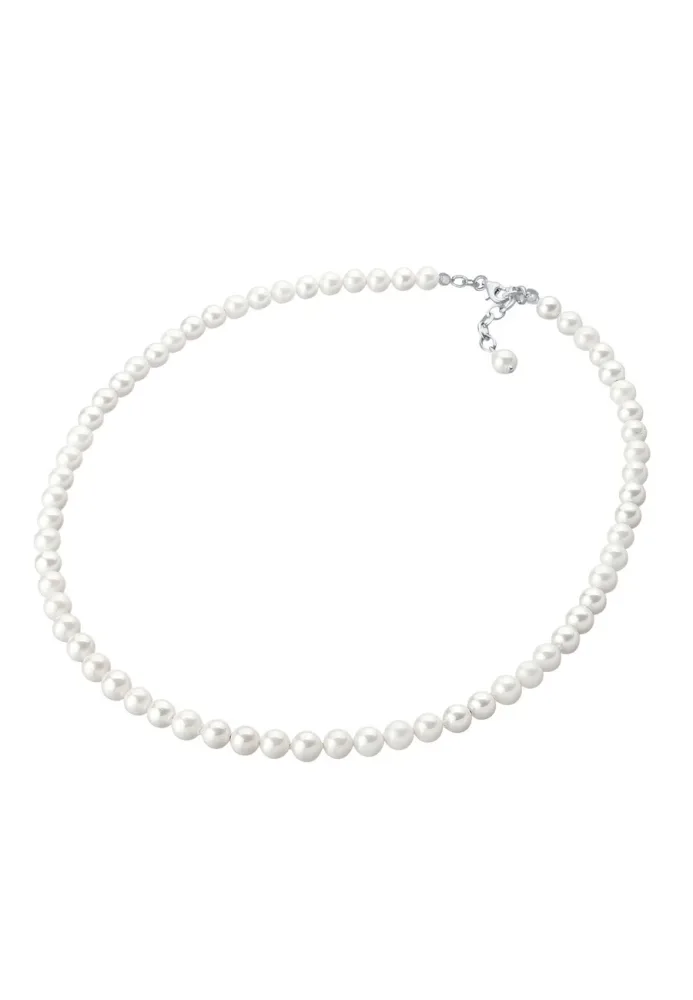 Elli Muschelkernperlen 925 Silber Ketten 1 ct Damen