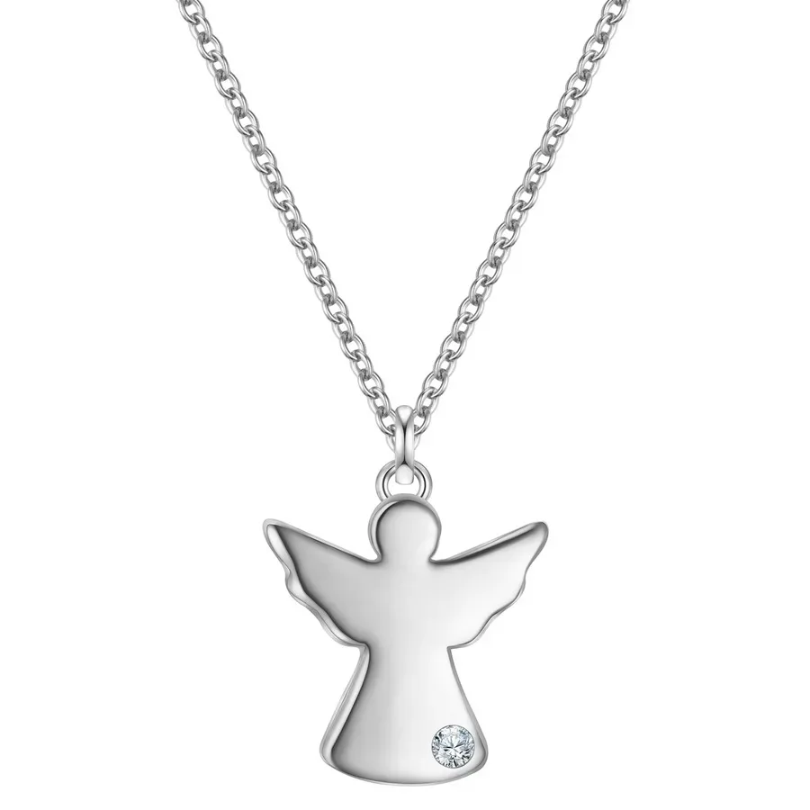 Glanzstücke München Halskette Engel aus Sterling Silber in silber mit Lab Grown Diamond Ketten 1 ct Damen