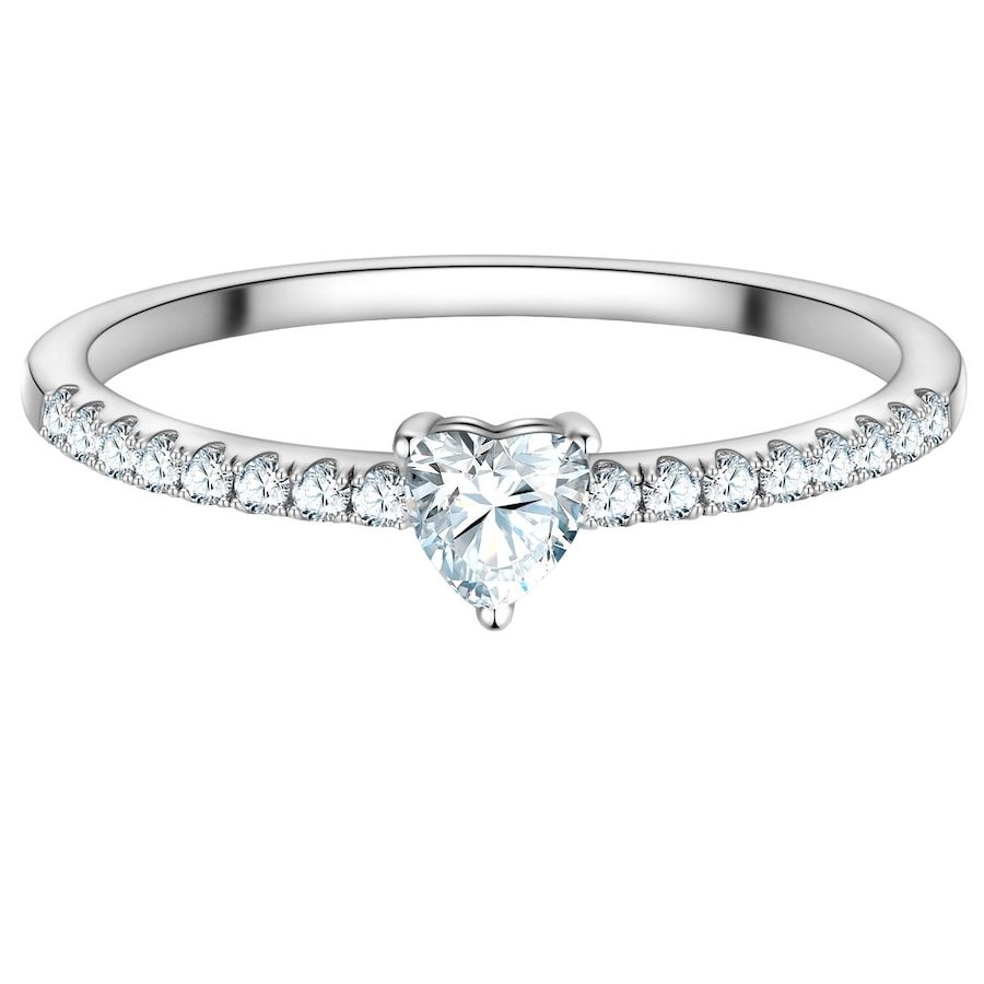 Trilani Ring Herz aus Sterling Silber in silber mit Zirkonia Ringe 1 ct Damen