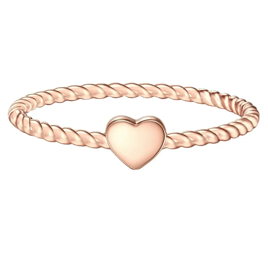 Glanzstücke München Ring Herz aus Sterling Silber in roségold Ringe 1 ct Damen