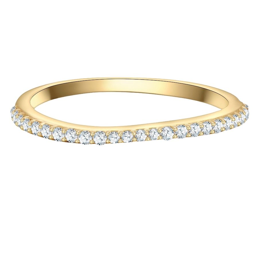 Glanzstücke München Ring aus Sterling Silber in gelbgold mit Zirkonia Ringe 1 ct Damen
