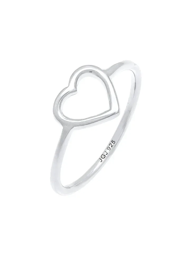 Elli Herz Cut Out Design Filigran 925 Sterling Silber Ringe 1 ct Damen
