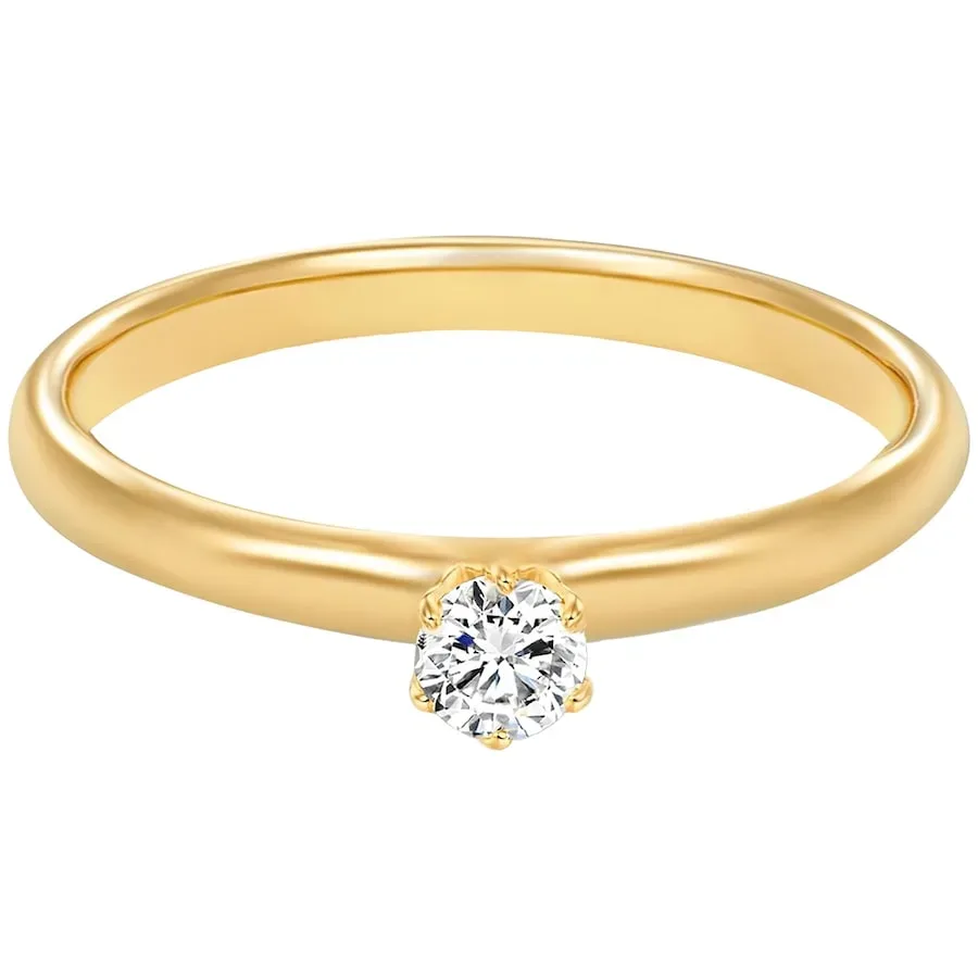 Trilani Ring aus Sterling Silber in gelbgold mit Zirkonia Ringe 1 ct Damen