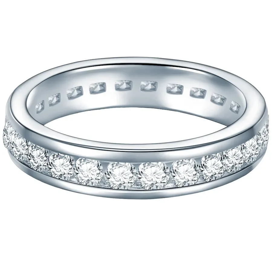 Trilani Ring aus Sterling Silber in silber mit Zirkonia Ringe 1 ct Damen