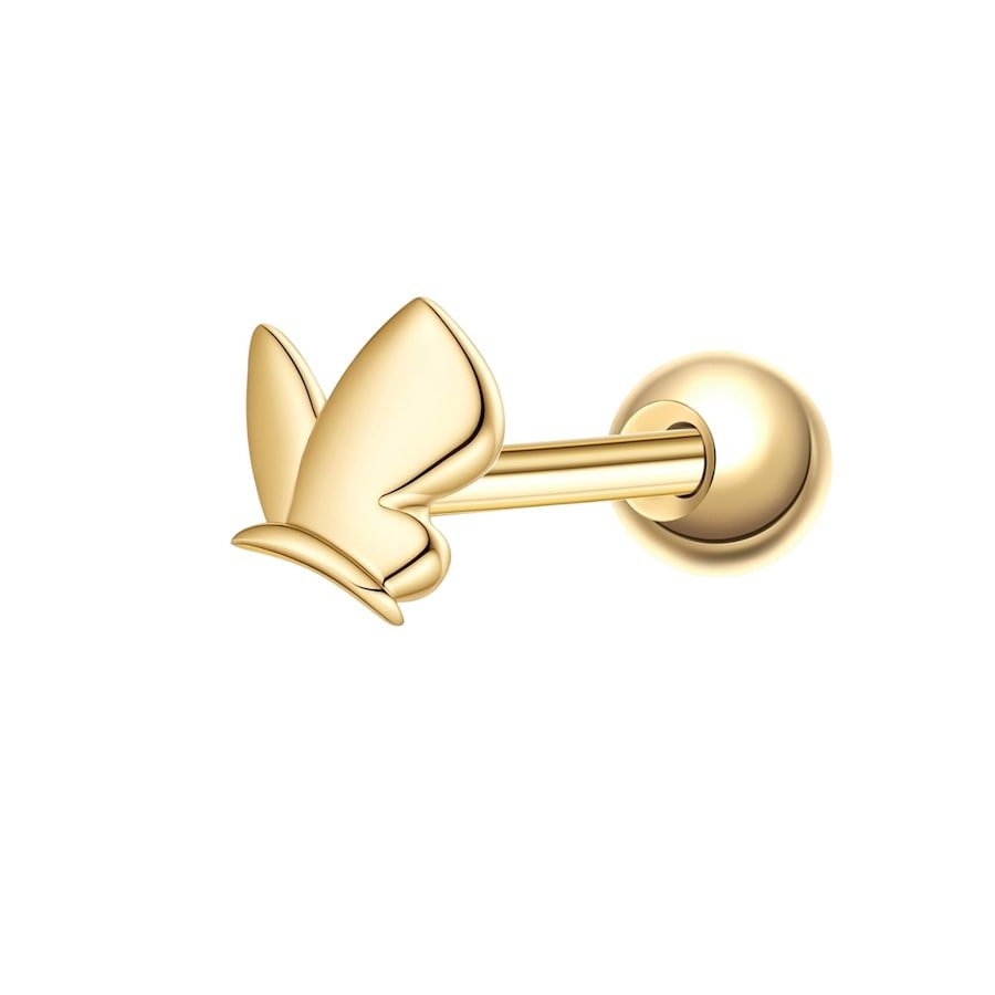 Glanzstücke München Piercing Schmetterling aus Sterling Silber in gelbgold Ohrringe 1 ct Damen