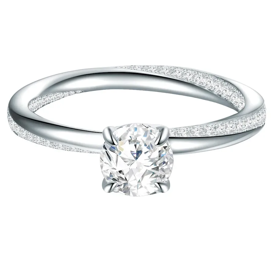 Trilani Ring aus Sterling Silber in silber mit Zirkonia Ringe 1 ct Damen
