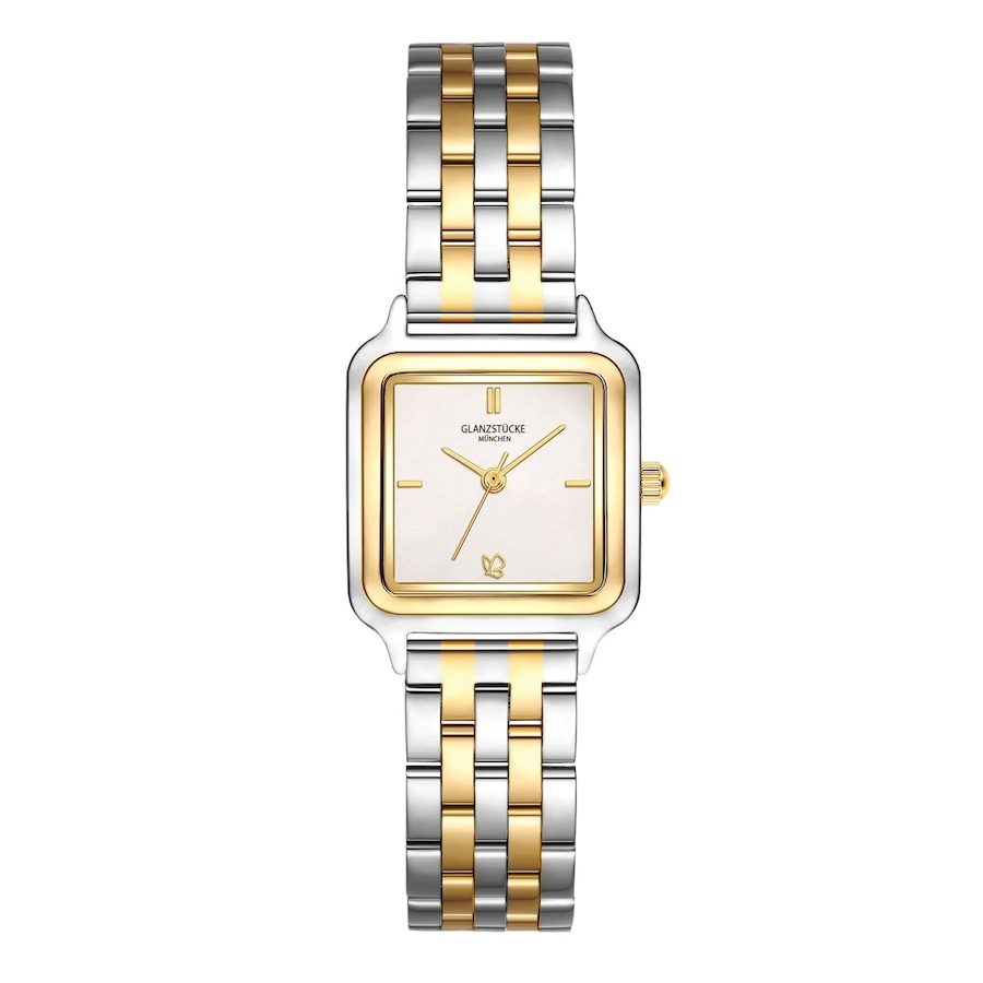 Glanzstücke München Armband-Uhr aus Edelstahl in silber/gelbgold Uhren 1 ct Damen