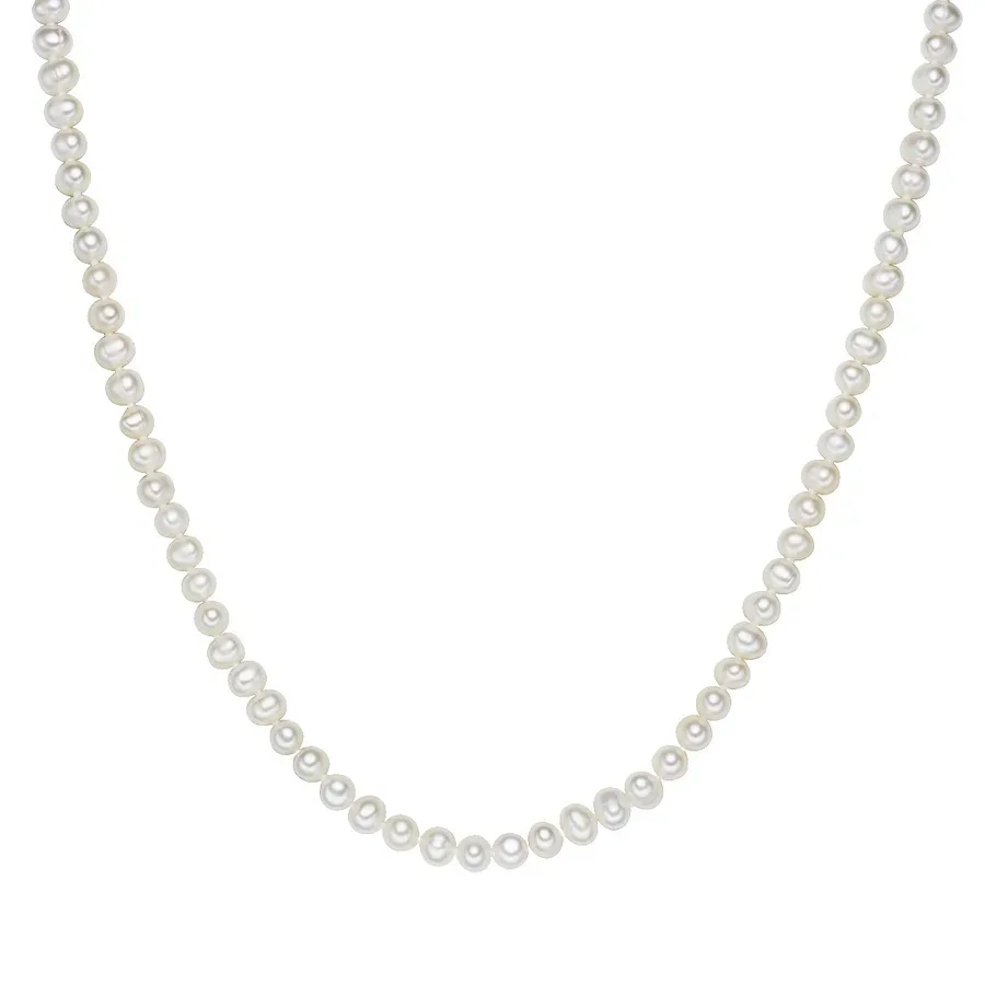 Valero Pearls Perlen-Kette Süßwasser-Zuchtperle in Weiß Ketten 1 ct Damen