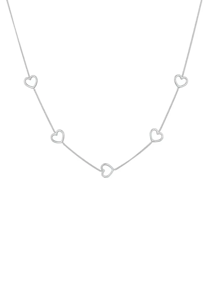 Elli Herz Liebe Love 925 Silber Ketten 1 ct Damen