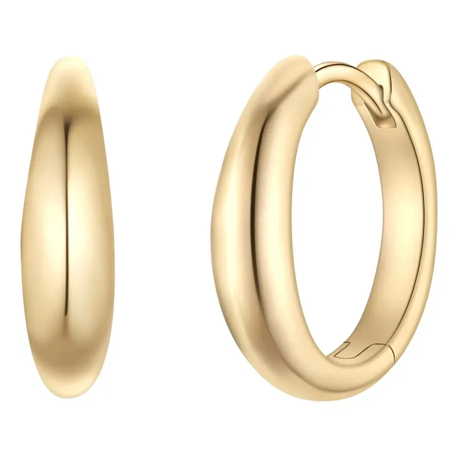Glanzstücke München Creolen aus Sterling Silber in gelbgold Ohrringe 1 ct Damen