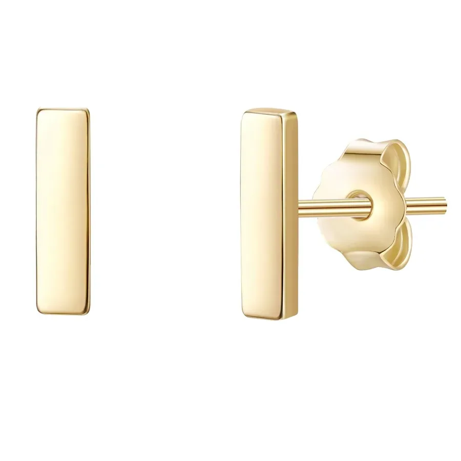 Lulu & Jane Ohrstecker Stab Messing in Gelbgold Ohrringe 1 ct Damen
