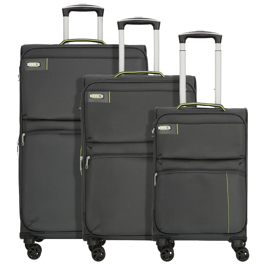 d & n Travel Line 6704 4-Rollen Kofferset 3tlg. Reisetaschen 1 ct Grau Herren