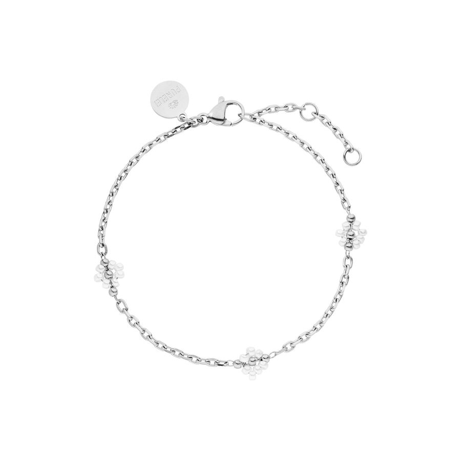 Purelei Linen Blossom Armband 100% Edelstahl Armbänder & Armreife 1 ct Grau Damen