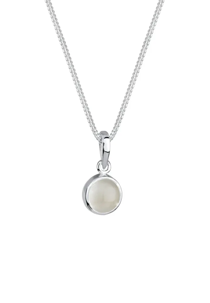 Elli Mondstein Anhänger 925er Silber Ketten 1 ct Damen