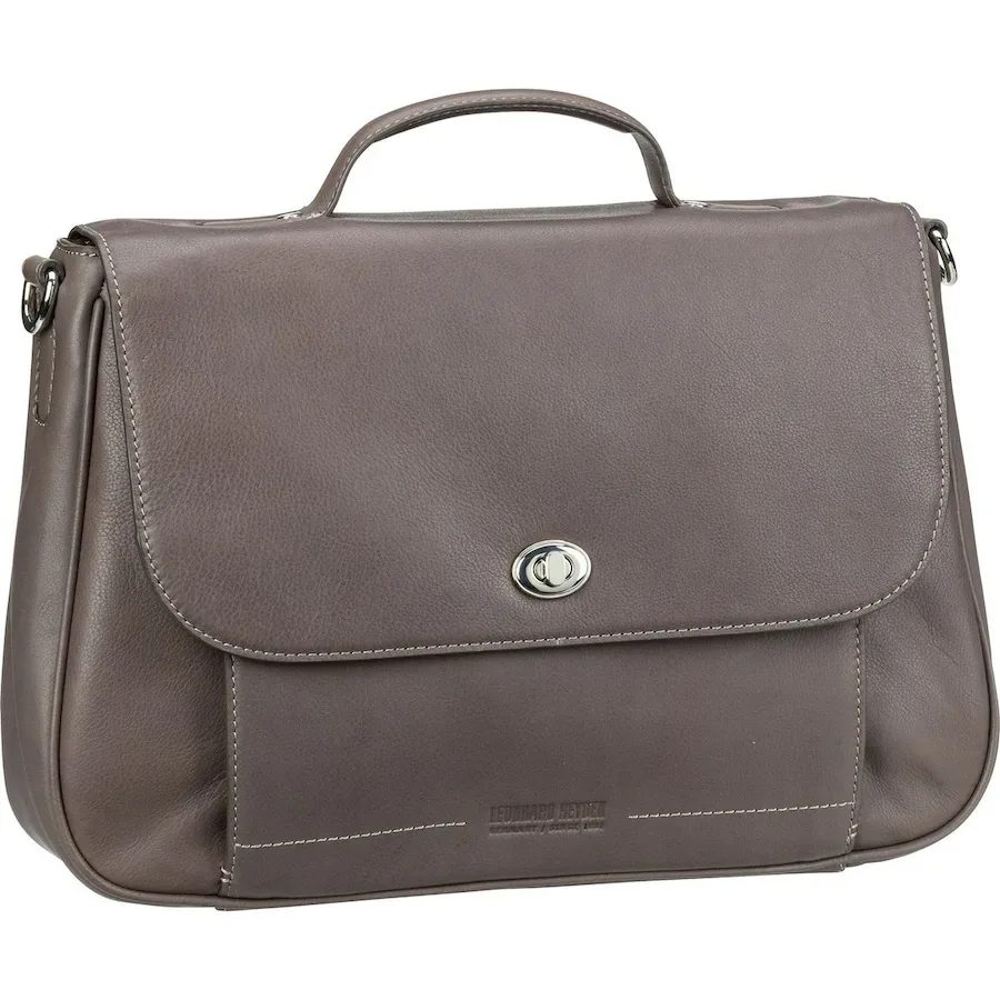 Leonhard Heyden Nizza Aktentasche Leder 39 cm Laptopfach Laptoptaschen 1 ct Grau Damen