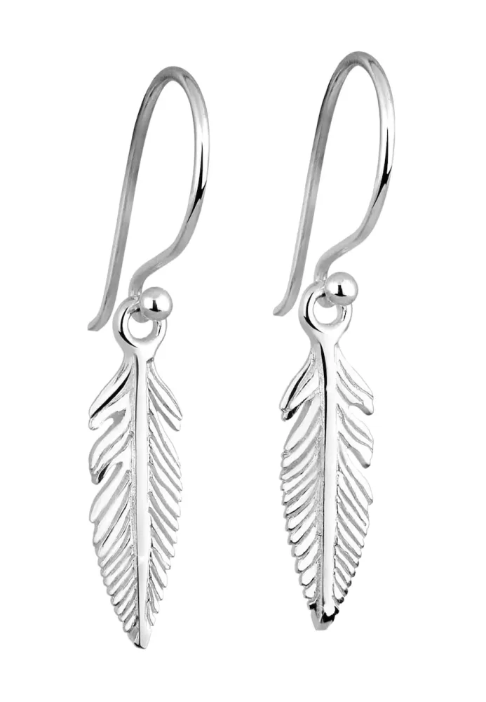 Elli Elli Ohrringe Feder Filigran Boho Festival 925 Silber 1 ct Damen
