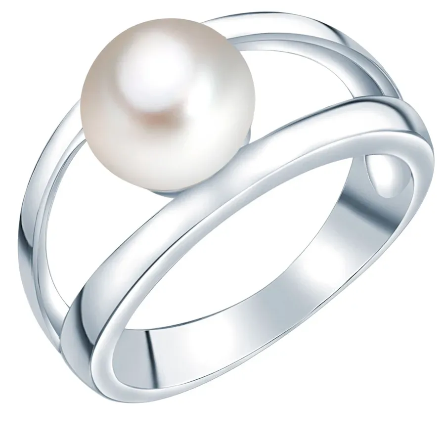 Valero Pearls Perlen-Ring aus Sterling Silber in silber mit Süßwasser-Zuchtperle Ringe 1 ct Damen