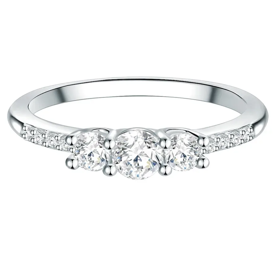 Trilani Ring aus Sterling Silber in silber mit Zirkonia Ringe 1 ct Damen