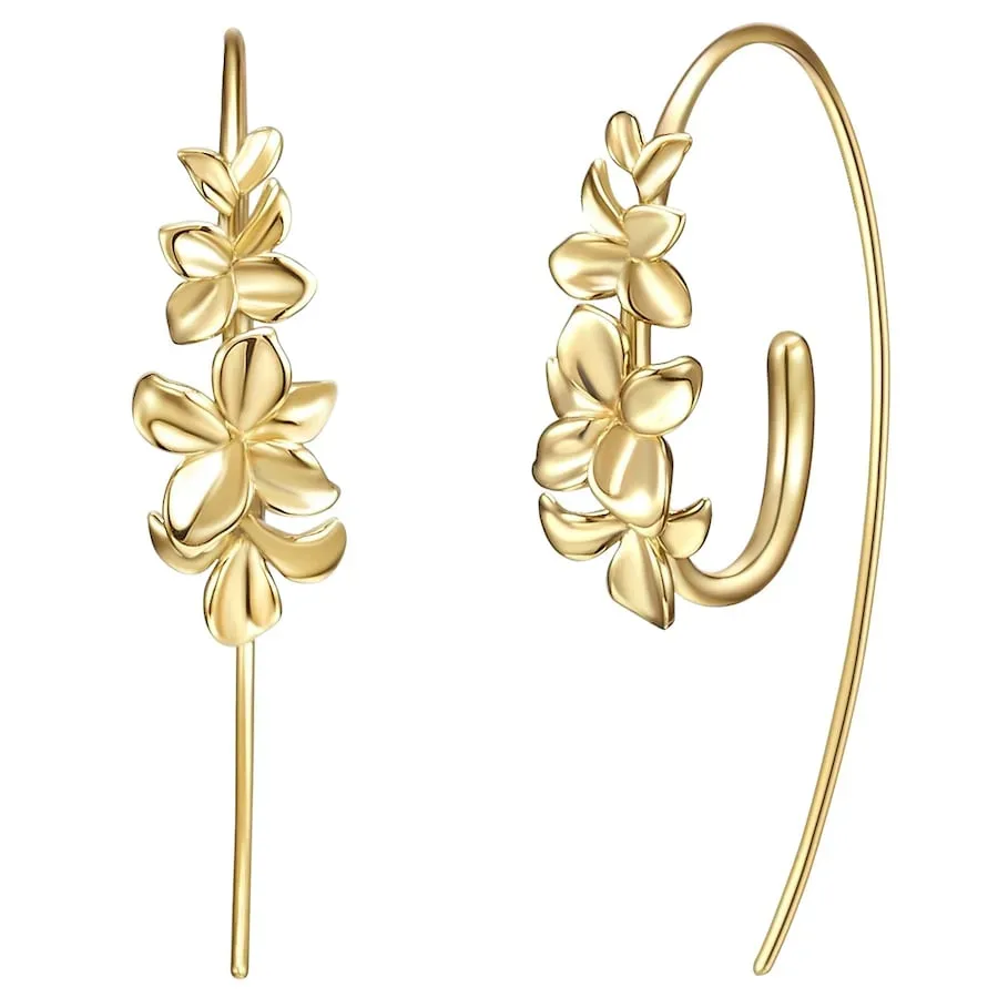 Glanzstücke München Ohrhänger Blüte aus Sterling Silber in gelbgold Ohrringe 1 ct Damen
