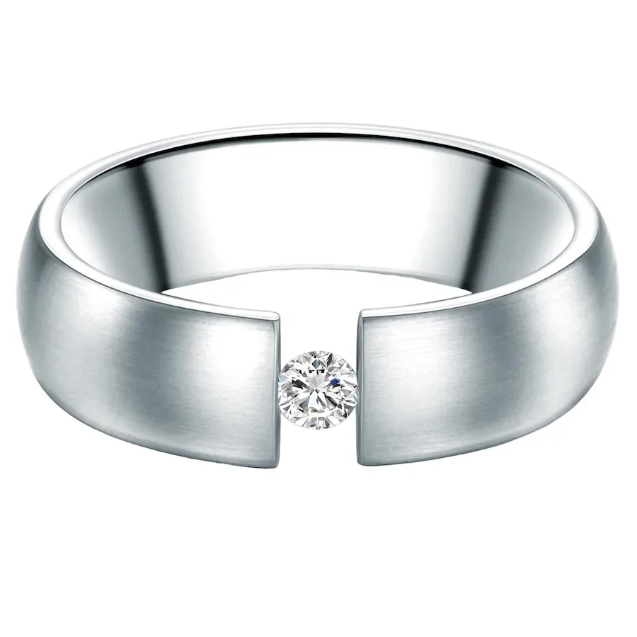 Trilani Ring aus Edelstahl in Silber mit verziert mit Kristallen von Swarovski® Ringe 1 ct Damen