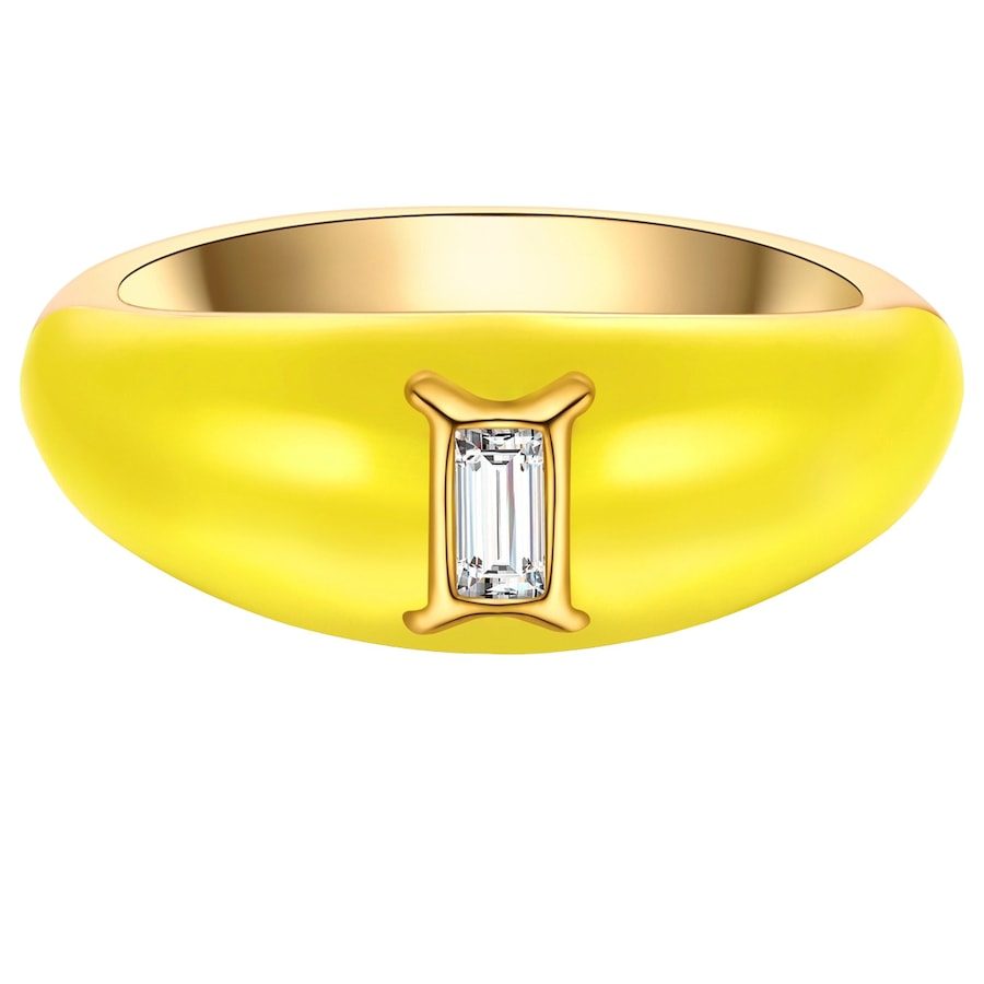 Glanzstücke München Ring Sternzeichen Zwillinge aus Sterling Silber in Gelbgold mit Zirkonia Ringe 1 ct Damen