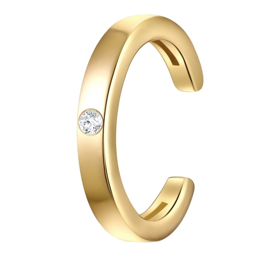 Lulu & Jane Ohrklemmen aus Sterling Silber in Gelbgold mit Diamant Ohrringe 1 ct Damen