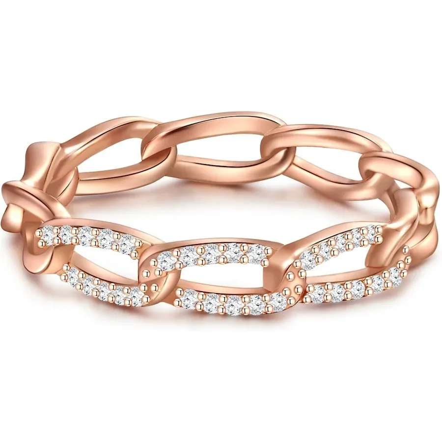 Glanzstücke München Ring Sterling Silber Zirkonia in Roségold Ringe 1 ct Damen