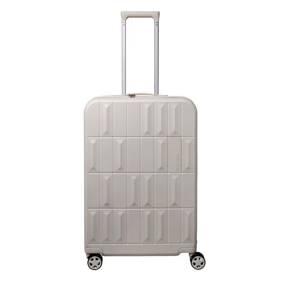 Travelite Panello 4 Rollen Trolley M 65 cm mit Dehnfalte Reisetaschen 1 ct Weiss Herren
