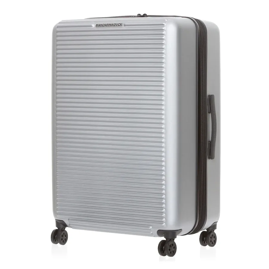 Mandarina Duck Tank Case 4 Rollen Trolley L 75 cm mit Dehnfalte Reisetaschen 1 ct Silber Herren