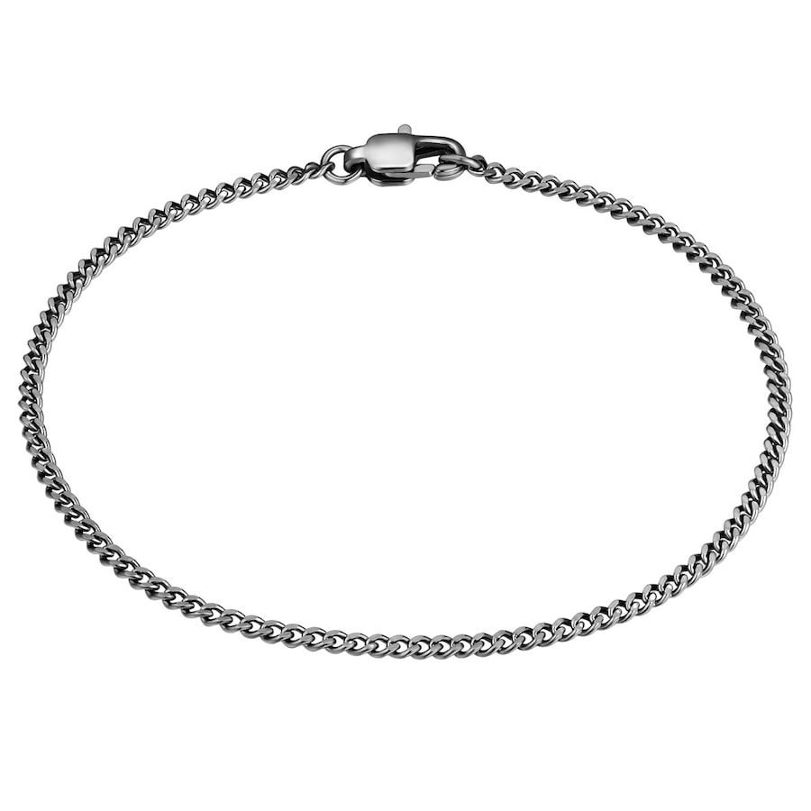 True Rebels Armband aus Edelstahl in Gunmetal Armbänder & Armreife 1 ct Herren