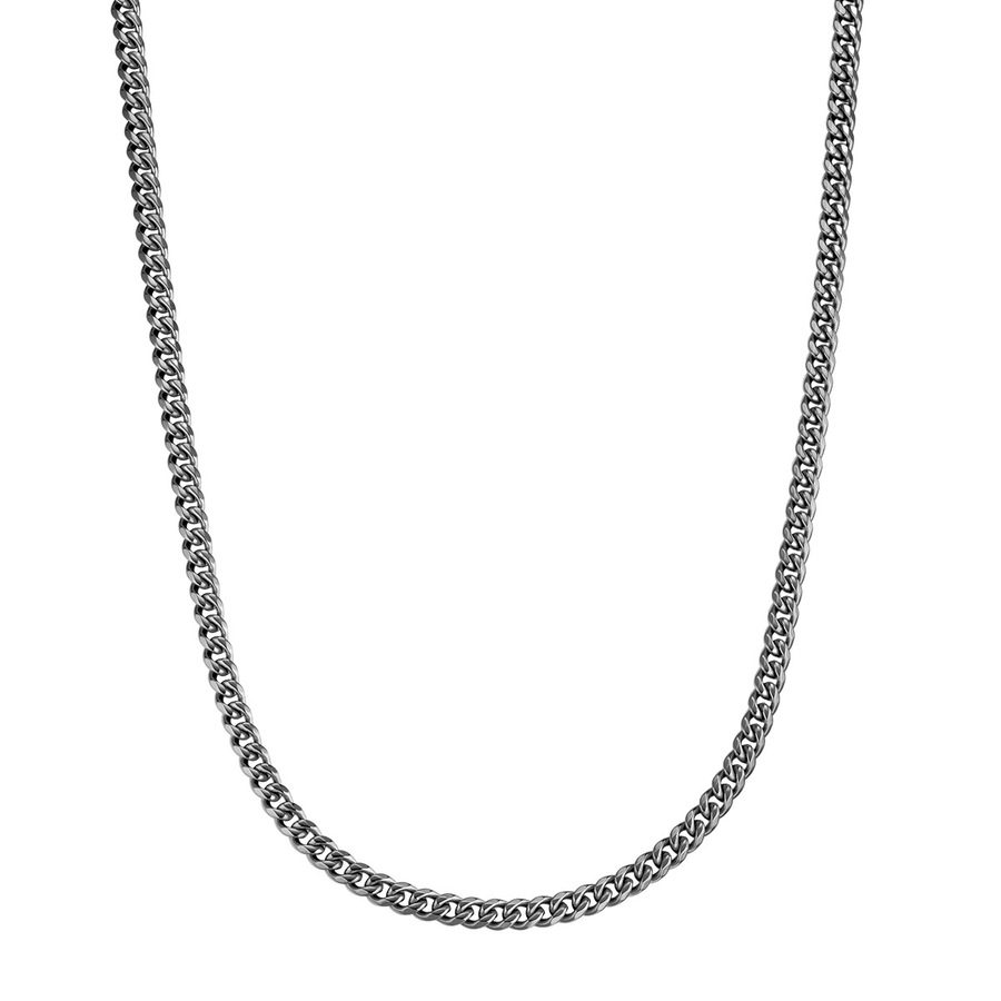True Rebels Halskette aus Edelstahl in gunmetal Ketten 1 ct Herren