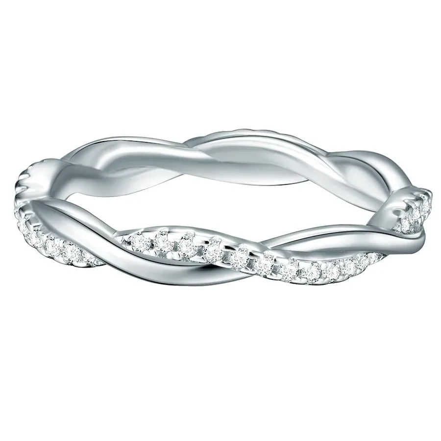 Trilani Ring aus Sterling Silber in silber mit Zirkonia Ringe 1 ct Weiss Damen