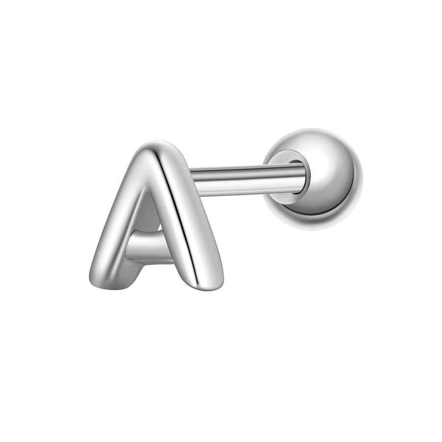 Glanzstücke München Piercing Buchstabe A aus Sterling Silber in silber Ohrringe 1 ct Damen