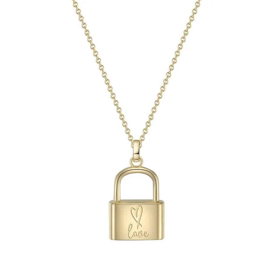 Glanzstücke München Halskette Schloss Sterling Silber in Silber Ketten 1 ct Damen