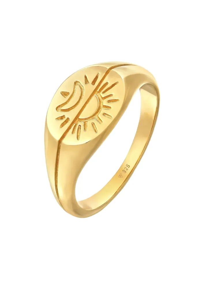 Elli - Ring Sonne Mond Astro, 56mm, Gold
