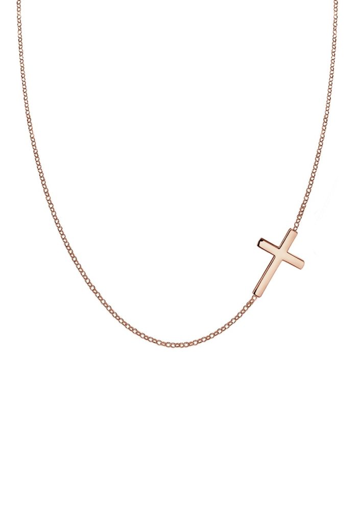 Elli Trend Kreuz Symbol Glaube Religion Schmuck Geschenk 925er Silber Ketten 1 ct Damen