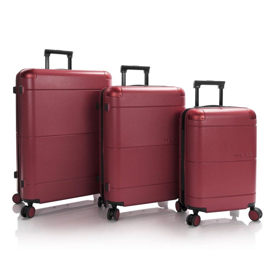 Heys Zen 4 Rollen Kofferset 3-teilig mit Dehnfalte Reisetaschen 1 ct Braun Herren
