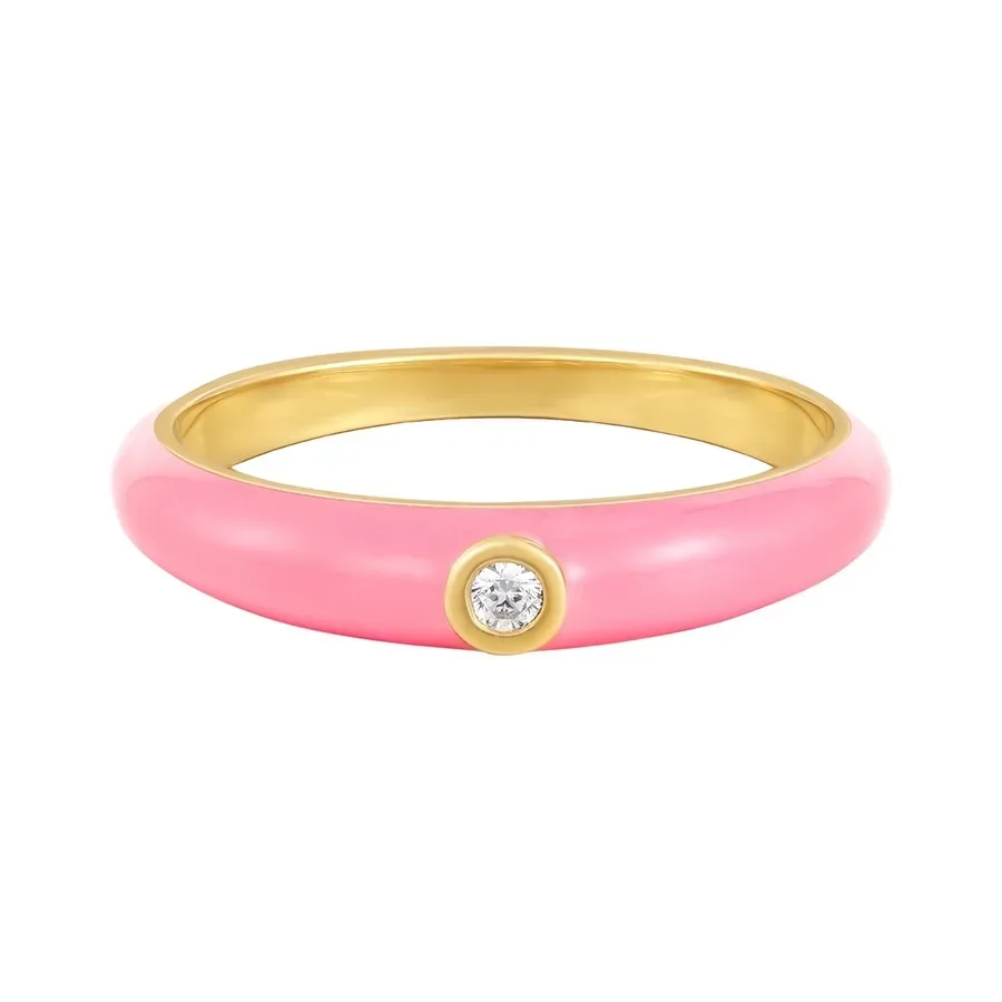 Glanzstücke München Ring Sterling Silber Zirkonia in Gelbgold Ringe 1 ct Damen