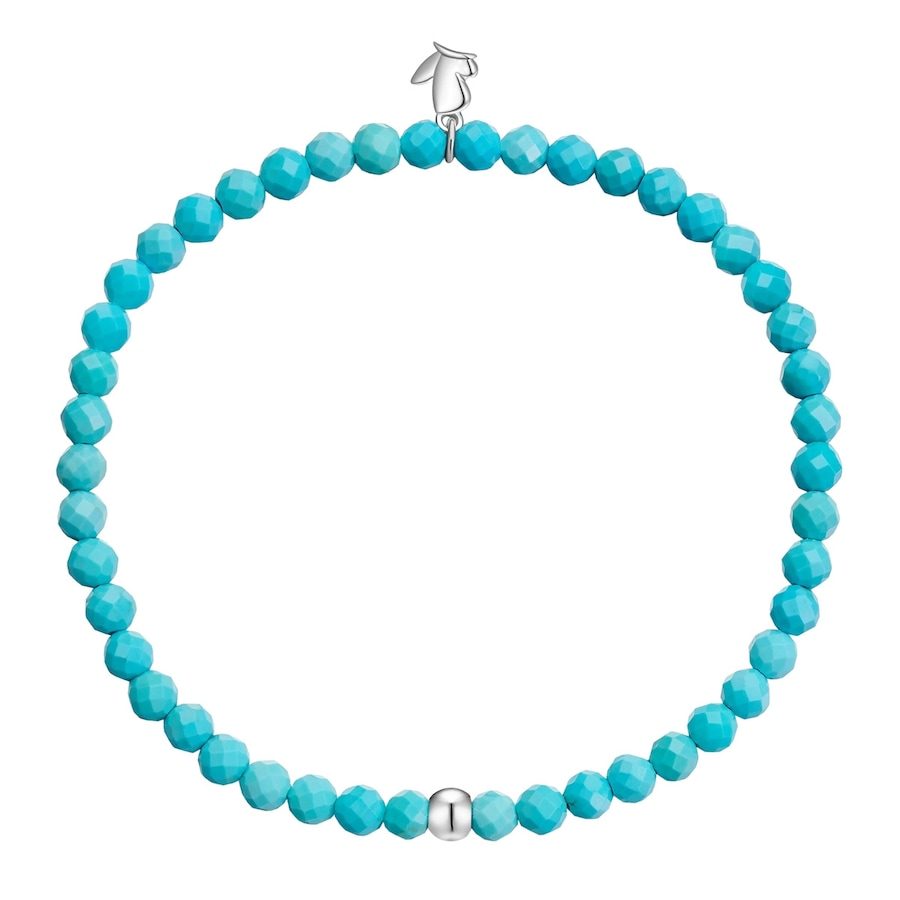 Glanzstücke München Edelsteinarmband aus Edelstahl in Silber mit Türkis (rek.) Armbänder & Armreife 1 ct Damen