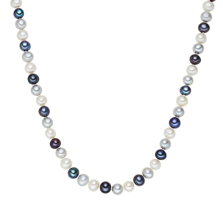 Valero Pearls Perlen-Kette aus Sterling Silber in silber mit Süßwasser-Zuchtperle Ketten 1 ct Damen