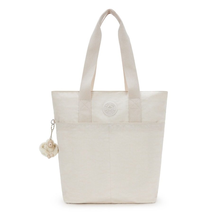 Kipling Basic Hanifa Schultertasche 39 cm Laptopfach Handtaschen 1 ct Nude Damen