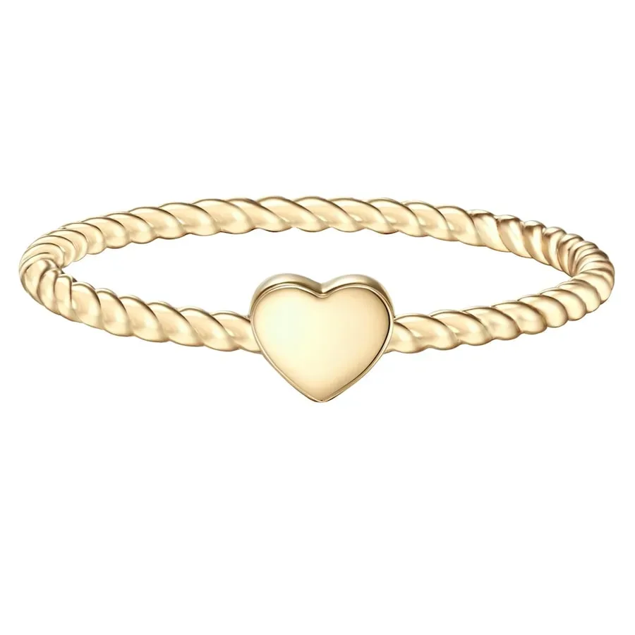 Glanzstücke München Ring Herz aus Sterling Silber in gelbgold Ringe 1 ct Damen