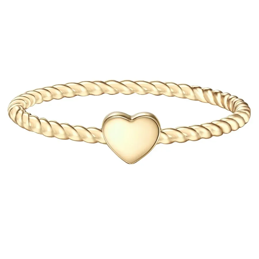 Glanzstücke München Ring Herz aus Sterling Silber in gelbgold Ringe 1 ct Damen